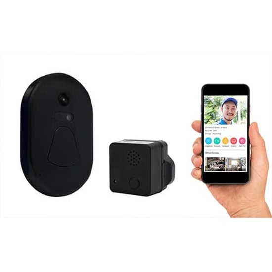 Aquarius Wireless Wifi Smart Home Security Camera Realtime Video Doorbell, Black