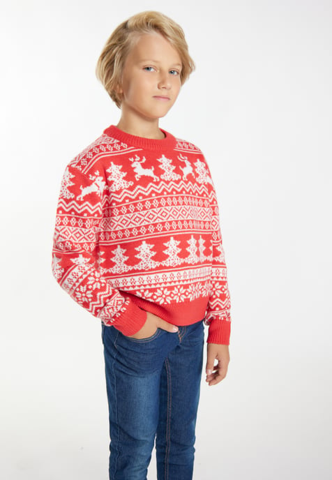 Mo Jumper jongens (kinderen) rood wit - Image 3