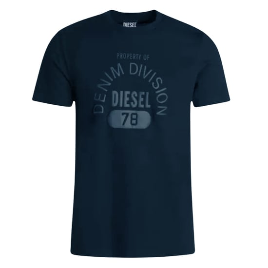 Marineblauw T-shirt met Diesel Property Of Denim Division-logo - Image 1