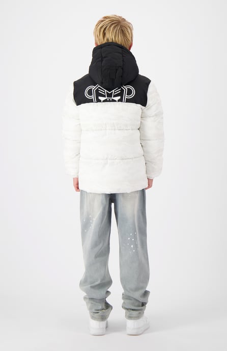Black Bananas Jr. Peek Freeze Puffer Jacket, White
