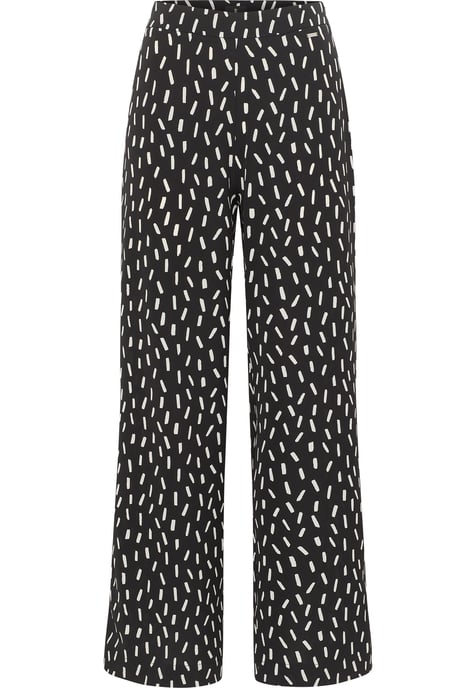 Dreimaster Stof broek Dames zwart en wit - Image 1