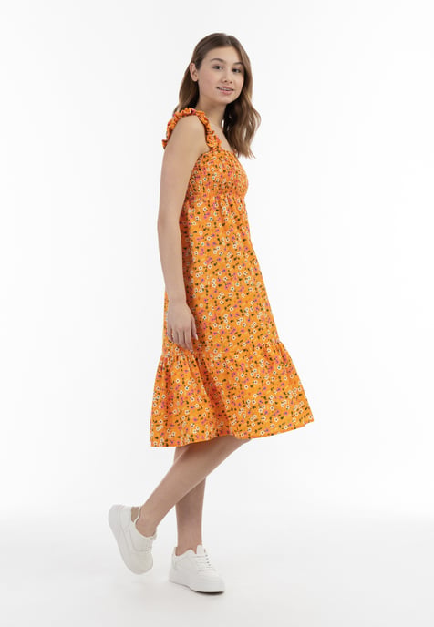 Mymo midi-jurk Dames Oranje Veelkleurig - Image 2