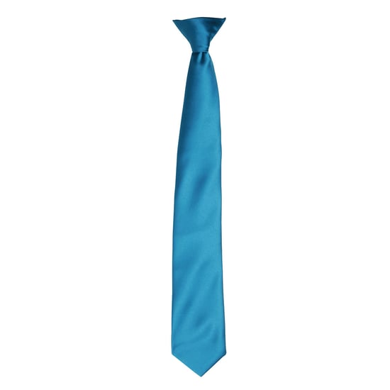 Premier Colours Mens Satin Clip Tie (Teal)