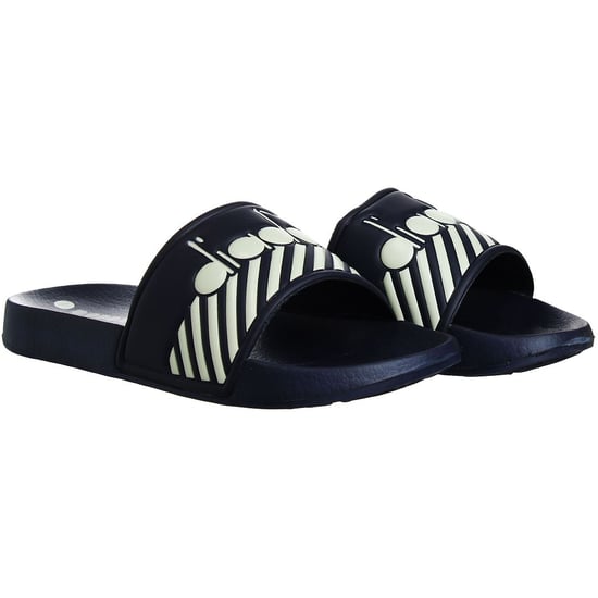 Diadora Serifos 90 Barra Mens Blue/White Sliders - Image 2