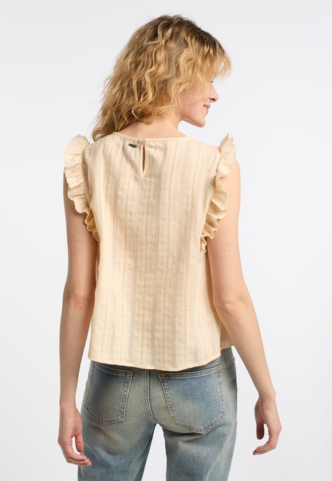 Dreimaster Blouse Dames Beige crème - Image 4