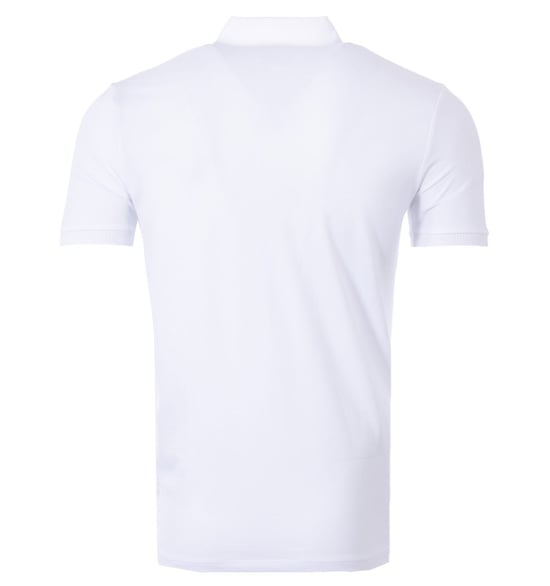 HUGO Logo Patch Sustainable Slim Fit Polo Shirt - White
