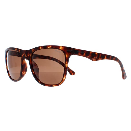 Police Rectangle Mens Matte Dark Havana Brown SPL357 Blackbird Light 2