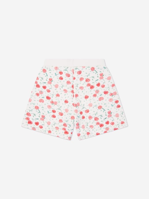 Bonpoint Girls Cornelia Cherry Shorts in White