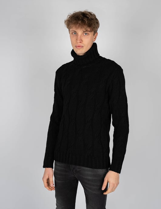 Xagon Man Pullover Turtleneck Men's Black - Image 3