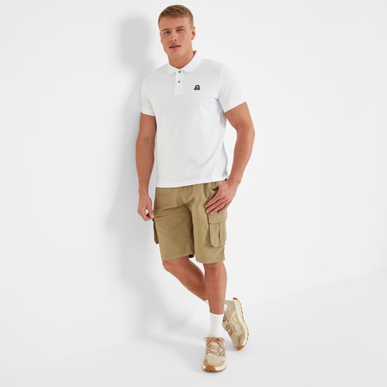 Aketon Mens Polo Shirt Optic White