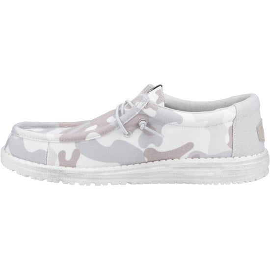 HEYDUDE Wally Washed Camo Polyester Men's Greyscale Desert Camo Boat Shoes - Image 4