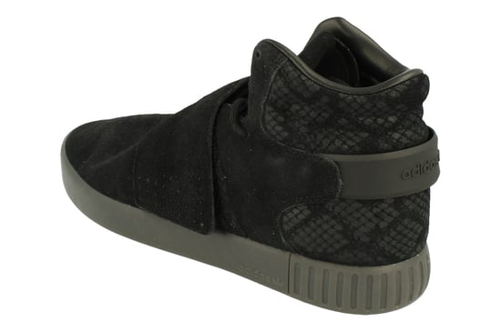 Adidas Originals Tubular Invader Strap Mens Hi Top Trainers Shoes Black Trainers