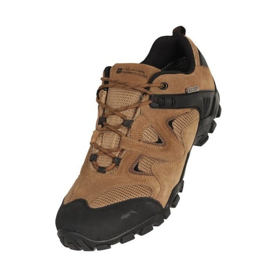 Mountain Warehouse Mens Curlews vattentäta mockaskor för vandring (mörk beige) - Image 1