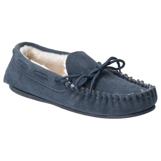 Hush Puppies Womens/Ladies Allie Slip On Leather Slipper (Navy) - Image 1
