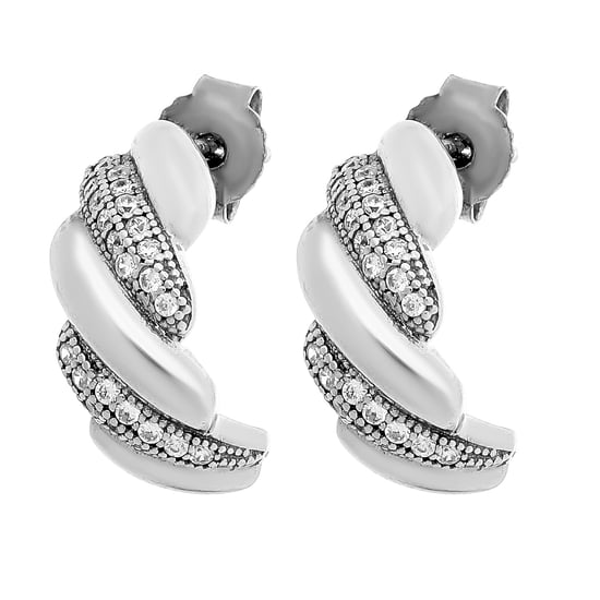 Orphelia 'Sabrina' Dames 925 Sterling Zilveren Stud Oorbellen - Zilver ZO-7348 - Image 4