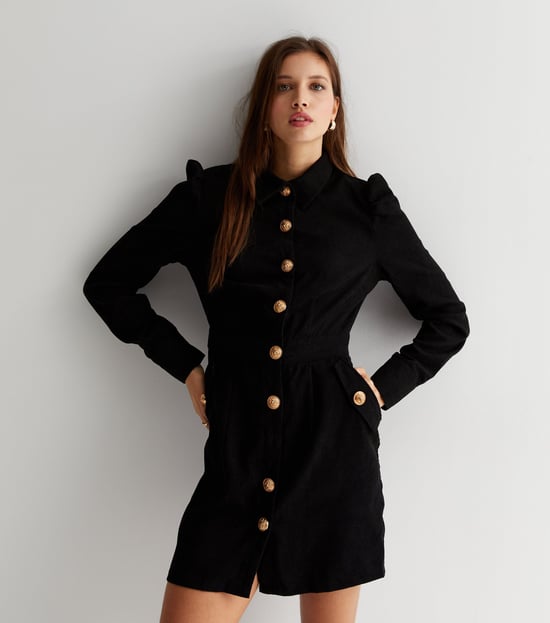 Corduroy Mini Shirt Dress - Image 2