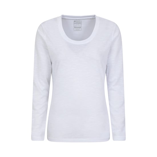 Mountain Warehouse Womens/Ladies Agra Slub Long-Sleeved Top (White) - Image 1