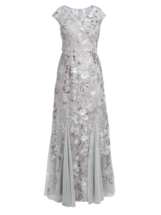 Caitlin Sleeveless Maxi Fit And Flare Sequin Gown