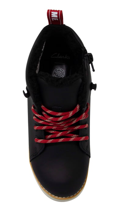 Clarks Tor Hiker Kids Black Boots