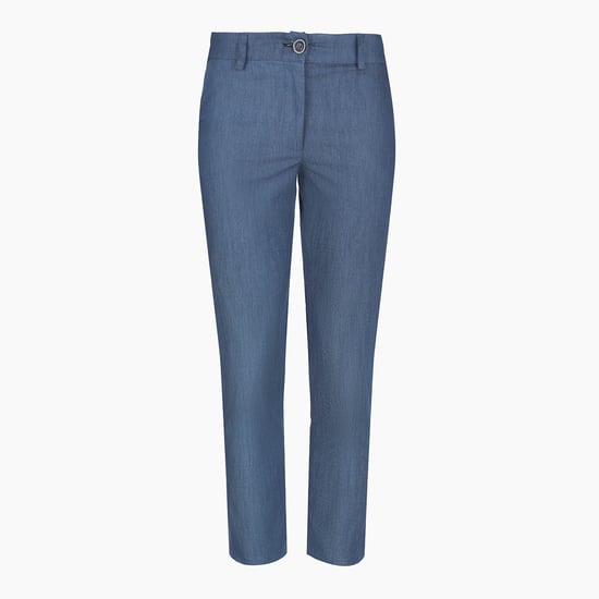 Blue Denim Style Cotton Pants