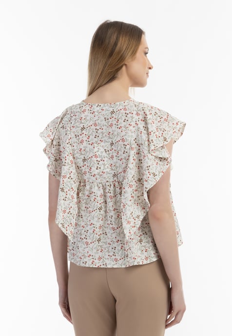 usha short sleeve blouse