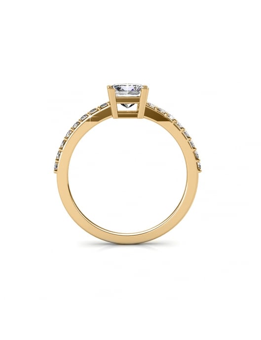 Eenvoudige vierkante ring - Oostenrijks kristal - Image 5