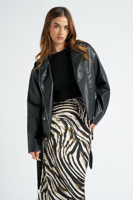Black Oversized Biker