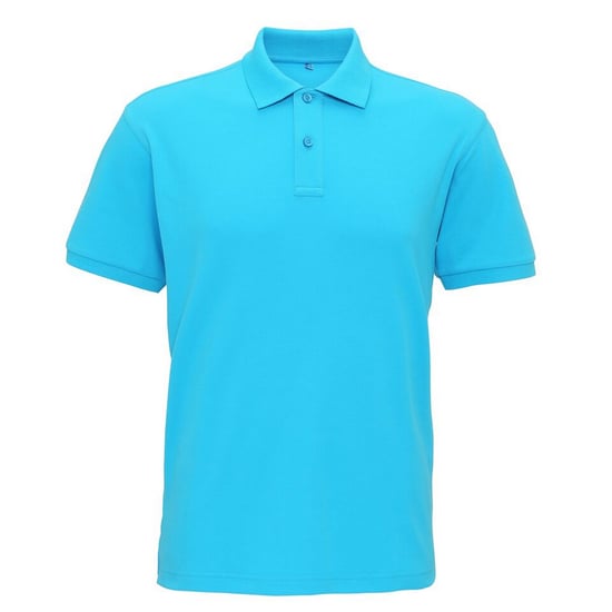 Asquith & Fox Heren Super Smooth Knit Polo Shirt (Turquoise) - Image 1
