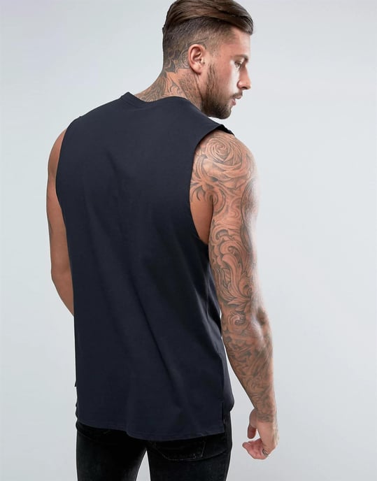 Nike Mens Retro Logo Vest In Black - Image 2