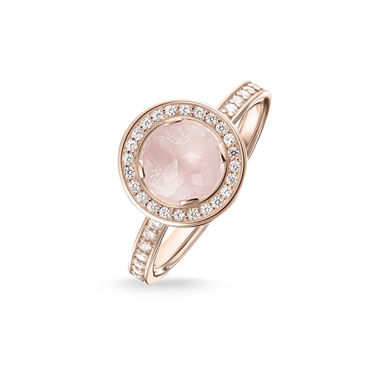 Unisex Solitaire Ring Light Of Luna Pink