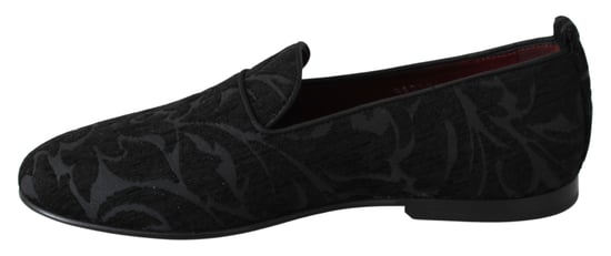 Dolce & Gabbana Zwarte Jacquard Ballerina Slippers Loafers Schoenen - Image 5