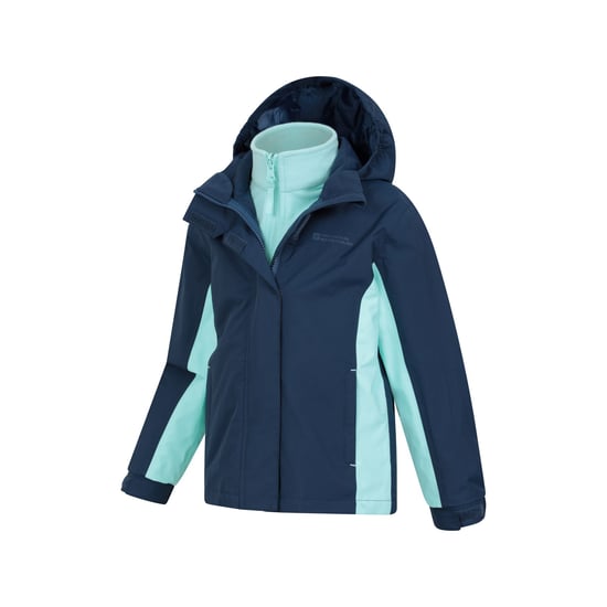 Mountain Warehouse Childrens/Kids Lightning 3 in 1 Waterproof Jacket (Blue)