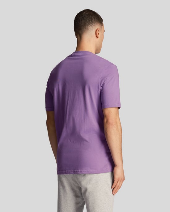 Lyle & Scott merk borstlogo kaart paars T-shirt - Image 6