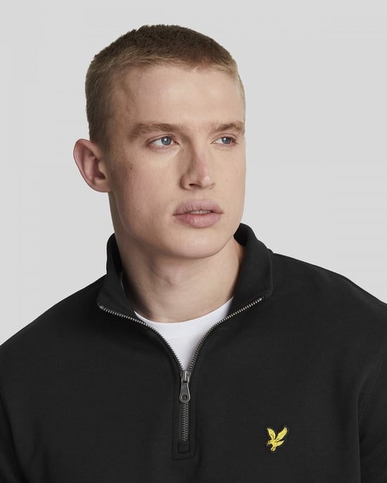 Lyle & Scott Heren Geborduurd Half Rits Sweatshirt - Image 2