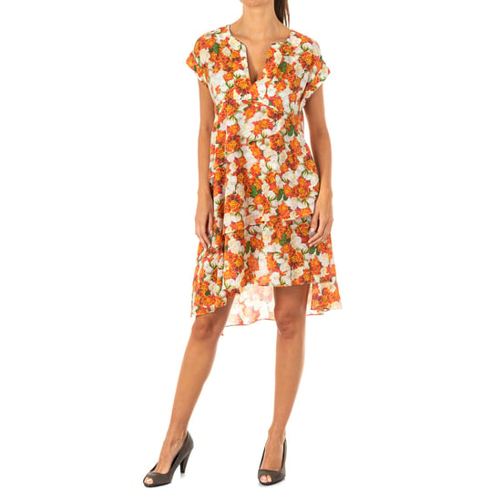 Women's V-neck wide short sleeve dress LWD008