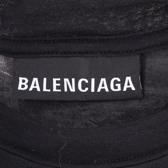 Balenciaga Figurnära Crewneck Långärmad Topp i Grå Bomull - Image 4