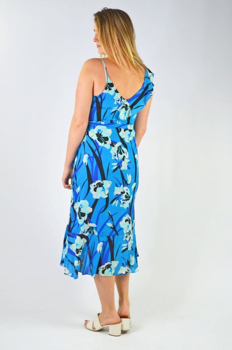 Blue Floral Strappy Dress