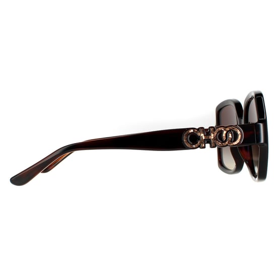 Jimmy Choo Square Womens Dark Tortoise Brown Polarized SAMMI/G/S