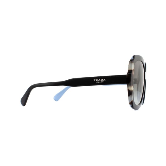 Prada Sunglasses PR 16US KHR0A7 Black Azure Spotted Brown Grey Gradient
