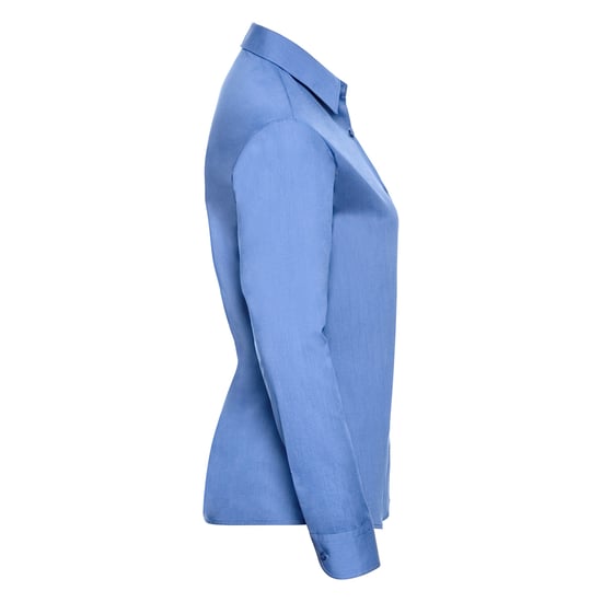 Russell Collection Dames/Dames Klassiek Polycotton Easy-Care Shirt met Lange Mouwen (Bedrijfsblauw) - Image 3