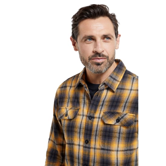 Mountain Warehouse Mens Trace Flannel Long-Sleeved Shirt (Yellow)