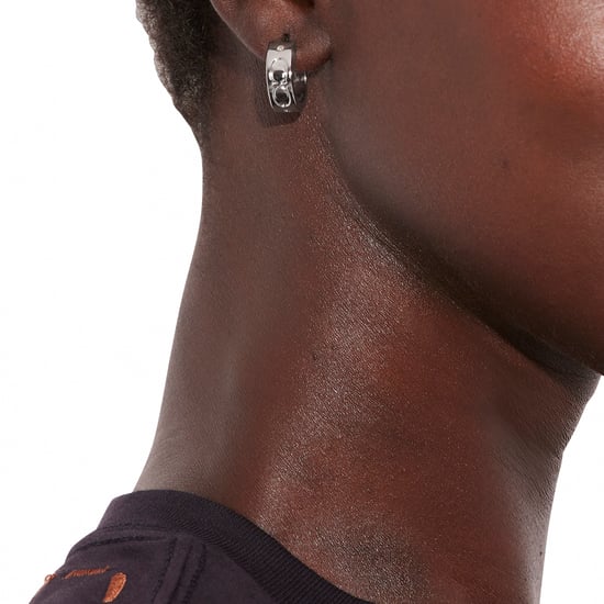 Kissing C Small Huggie Earrings - Image 2