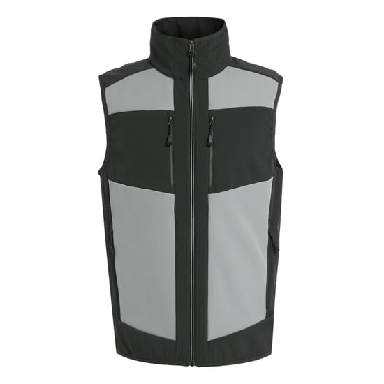 Regatta Mens E-Volve Colour Block Softshell Body Warmer (Mineral Grey/Ash)