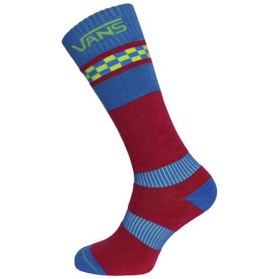 Vans Off The Wall Pink/Blue Snow Mid Womens Performance Socks VQJP6MZ