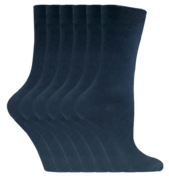 Sock Snob - 6 par enfärgade bomullsstrumpor för damer - Image 1