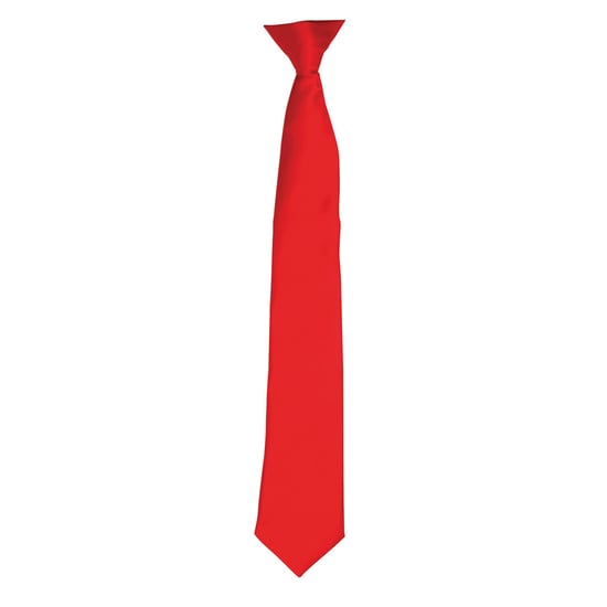 Premier Colours Mens Satin Clip Tie (Red)