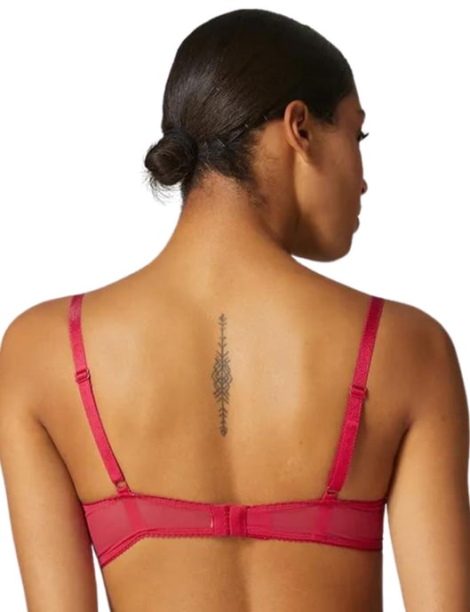 Simone Perele Felicie Half Cup Bra - Cranberry