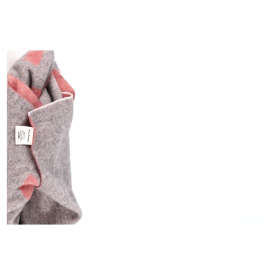 Acne Studios Logo Scarf in Pink and Grey Wool - Image 6