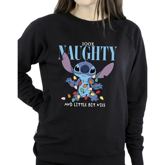Disney Womens/Ladies Lilo & Stitch Naughty & Nice Sweatshirt (Black)