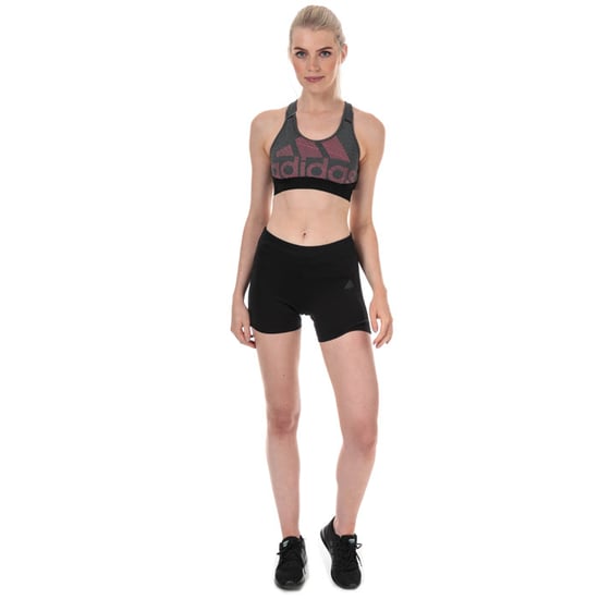 Women's adidas Don't Rest Alphaskin BOS Bra in Black Marl - Image 3